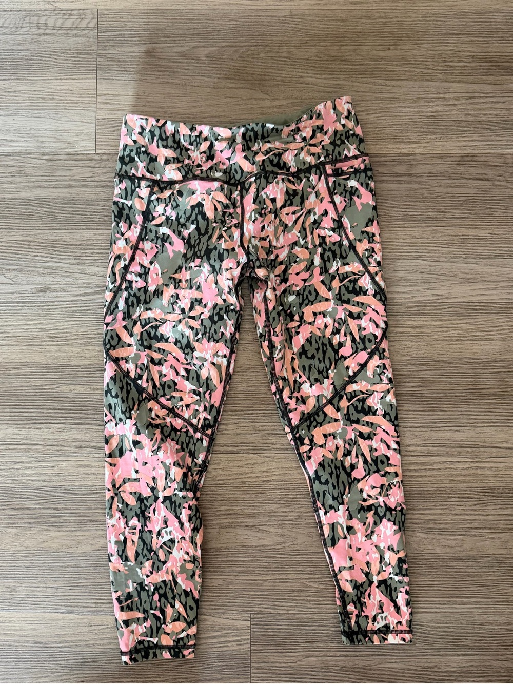 Pink & Green Printed Leggings
